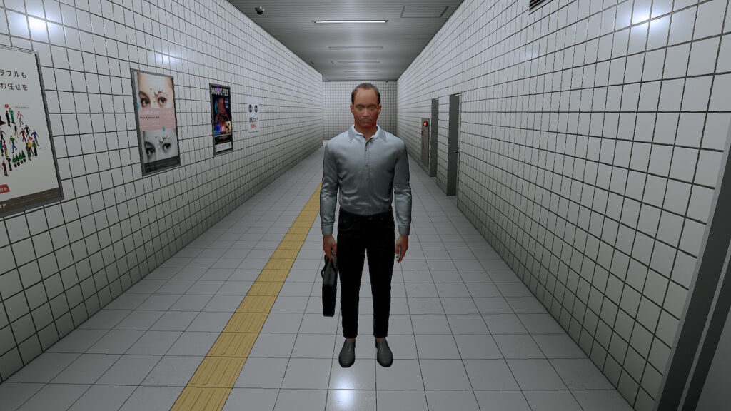 8番出口のおじさんが歩きを止めた画像